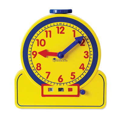 Primary Time Teacher 40cm Geared Teacher Clock (24 Hour) - by Learning Resources - LSP2995-UK