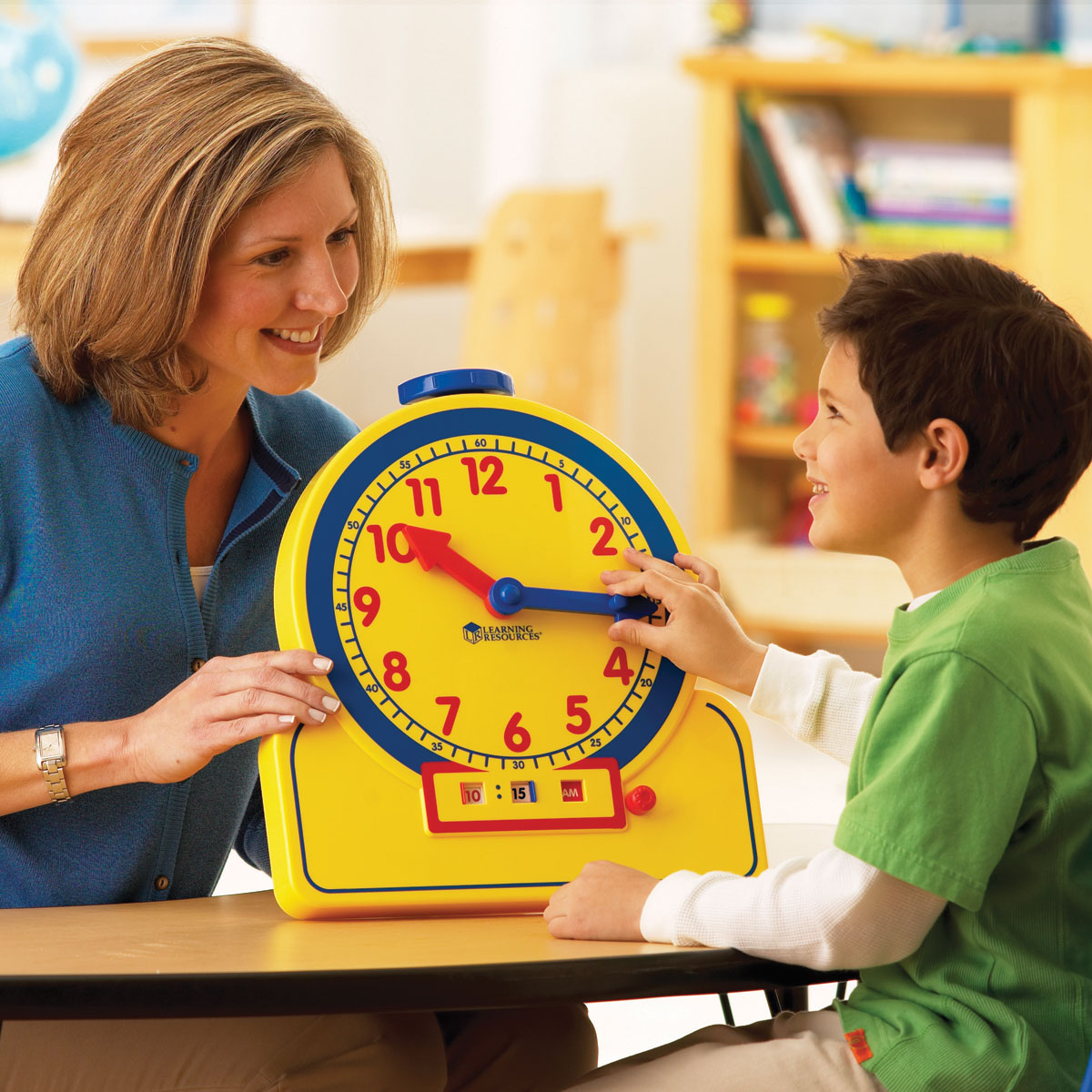 Buy Primary Time Geared Teacher Clock (12 Hour AM/PM) Analogue & Digital Time Teacher by