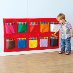 TTS Wall Mounted Rainbow Storage Pockets 120cm