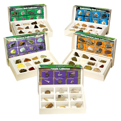 GeoSafari Rock, Mineral and Fossil Collection Bundle - Set of 5 - by Educational Insights - EI-5210