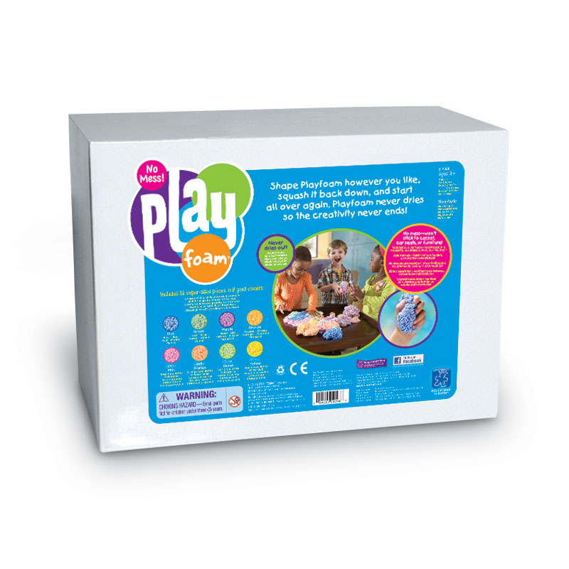 Value Playfoam Class Set - includes 16 Large Bricks (in 8 colours) - by Educational Insights - EI-9268