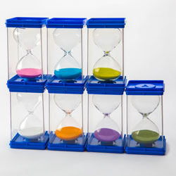 Invicta Large Sand Timers - Set of 7 (30 Seconds, 1, 2, 3, 5, 10 & 15 minute)