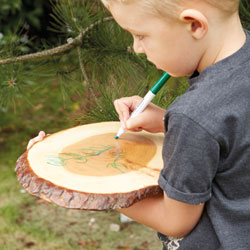 Large Wooden Natural Outdoor Writing Boards - Set of 4