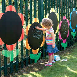 TTS Outdoor Blackboard Daisies - Set of 5 Mark Making Chalkboards