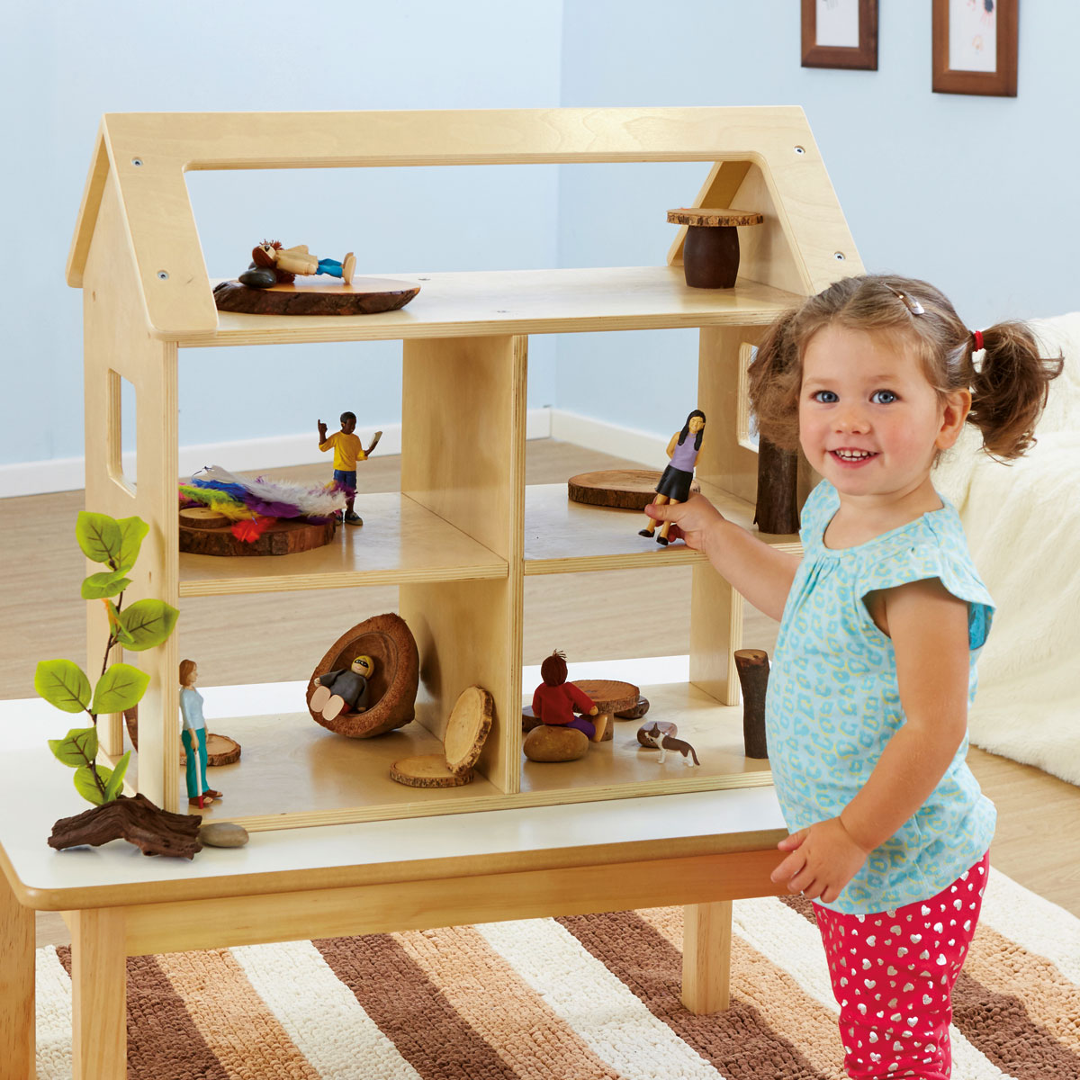 wooden dolls house for toddlers