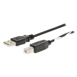 Spare/Replacement Cable for USB Charging & Headsets - USB A to B, Length 1.0m