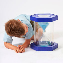 Giant Sit-On ClearView Sand Timer - Blue - 5 Minute