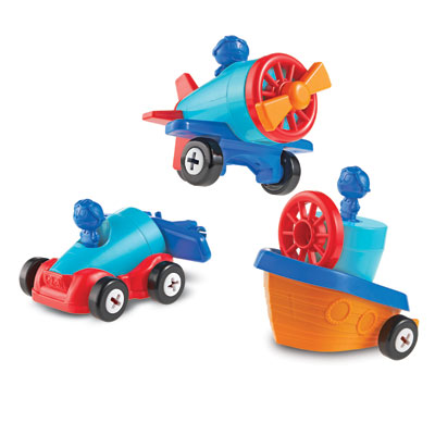 1-2-3 Build It! Car-Plane-Boat - by Learning Resources - LER2840