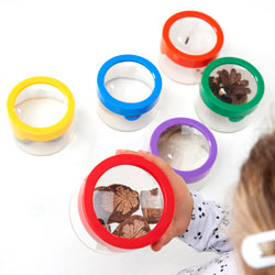 Rainbow Magnified Observation Pots - Set of 6