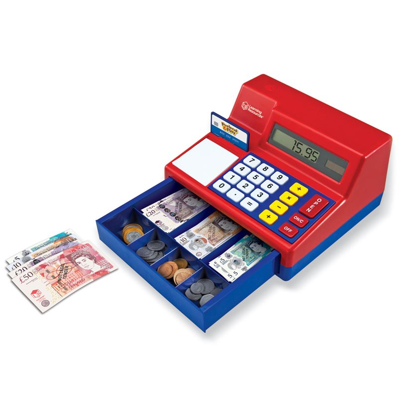 Pretend & Play Calculator Cash Register with Play Money - by Learning Resources - LSP2629-UK
