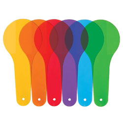 Primary Science Colour Paddles - Set of 18 (in 6 Colours) - by Learning Resources