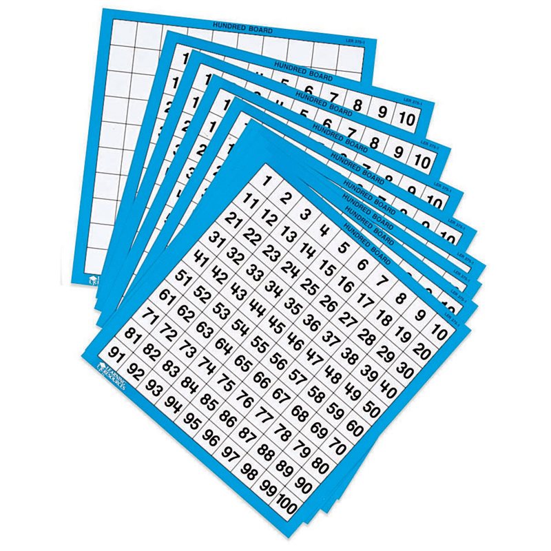 Wipe-Clean Hundred Boards - Set of 10 - by Learning Resources - LER0375
