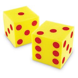 Giant Soft Dot Cube Dice - Set of 2 - by Learning Resources
