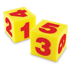Giant Soft Number Cube Dice - Set of 2 - by Learning Resources