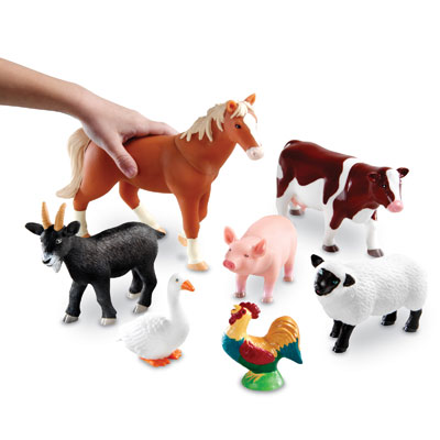 Jumbo Farm Animals - Set of 7 - by Learning Resources - LER0694