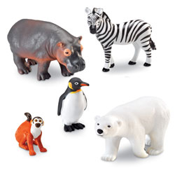 Jumbo Zoo Animals - Set of 5 - by Learning Resources