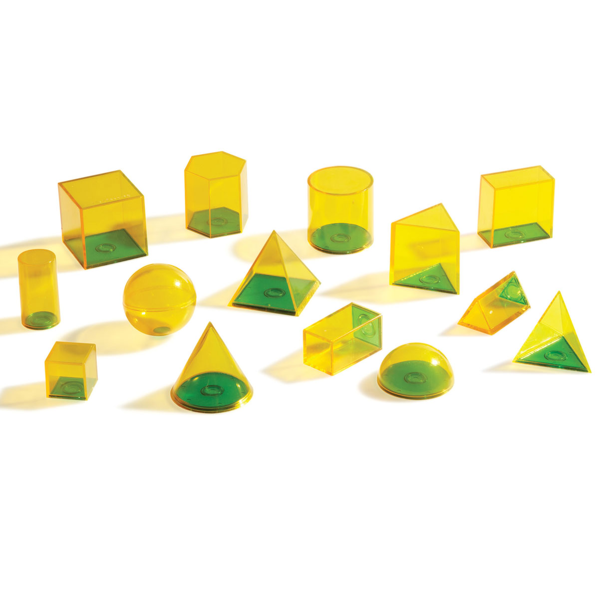 Details about   Learning Resources LER0918 Relational Geosolids Set of 14 clear plastic shapes