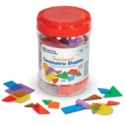 Translucent Geometric Shapes - Set of 408 - by Learning Resources