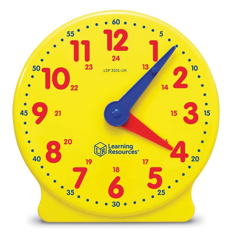 Big Time 24-Hour Geared Student Clock - by Learning Resources - LSP3101-UK