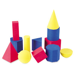 Soft Foam Small Geometric Shapes - Set of 12 - by Learning Resources