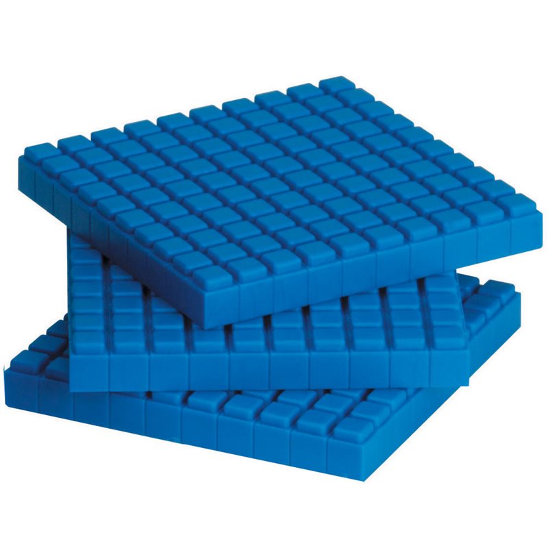 Interlocking Base 10 Plastic Flats - Set of 10 - by Learning Resources - LER6354