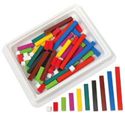 Wooden Cuisenaire Rods Introductory Set - (in a tray) - by Learning Resources