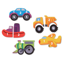Magnetic Counting Vehicle Puzzles - by Learning Resources
