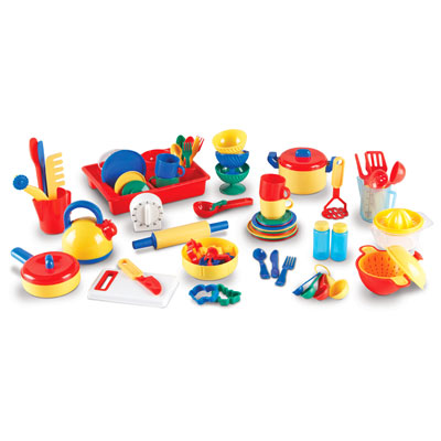 Pretend & Play Great Value Kitchen Set - Set of 76 Pieces - by Learning Resources - LER9157
