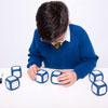 Large Write/Dry Wipe Blue Dice - Set of 6 - CD50474