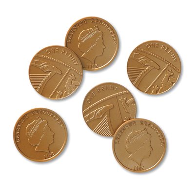 UK Play Money: One Penny Coins - Pack of 100 - by Learning Resources - LSP1001-1P