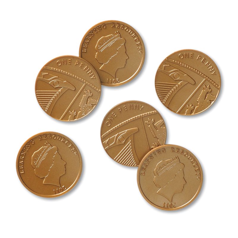 UK Play Money: One Penny Coins - Pack of 100 - by Learning Resources - LSP1001-1P