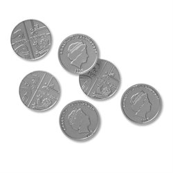 UK Play Money: Five Pence Coins - Pack of 100 - by Learning Resources