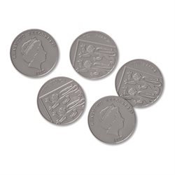 UK Play Money :Ten Pence Coins - Pack of 100 - by Learning Resources