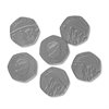 UK Play Money: Twenty Pence Coins - Pack of 100 - by Learning Resources