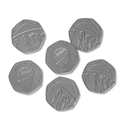 UK Play Money: Twenty Pence Coins - Pack of 100 - by Learning Resources - LSP1020-20P