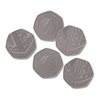 UK Play Money: Fifty Pence Coins - Pack of 100 - by Learning Resources - LSP1050-50P