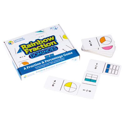 Rainbow Fraction Dominoes - by Learning Resources - LSP2503-UK