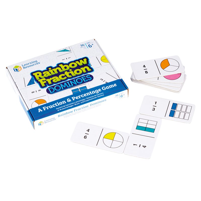 Rainbow Fraction Dominoes - by Learning Resources - LSP2503-UK