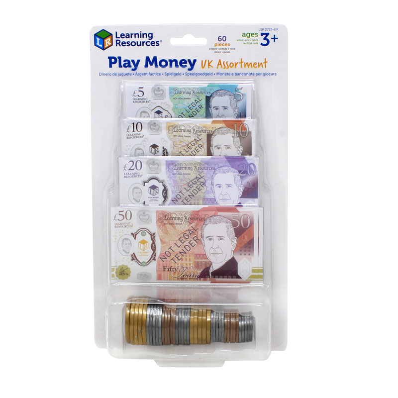 uk play money assortment set of 60 pieces by learning resources