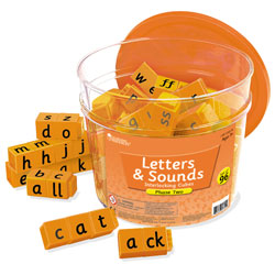 Letters & Sounds: Phase Two Interlocking Cubes - by Learning Resources