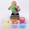 Translucent Colour Rainbow Bucket Set - Set of 6 - CD73101