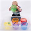 Translucent Colour Rainbow Bucket Set - Set of 6 - CD73101