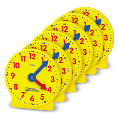 Big Time Geared Mini-Clocks - Set of 6 - LER2202