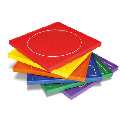 Multi-Coloured 6 x 6 Pinboards - includes Elastic Bands - Set of 6 - IP150959