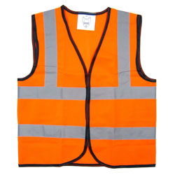 Children's Hi-Vis Waistcoat - Orange - Medium (7-9 years)