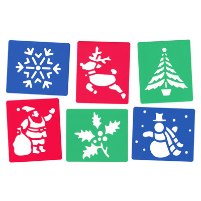 Christmas Stencils - Set of 6 - MB4004-6