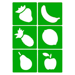 Fruit Stencils - Set of 6