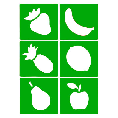 Fruit Stencils - Set of 6 - MB4005-6