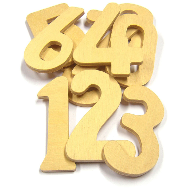 Wooden Numbers 0-9 - Set of 10 MB1300-10
