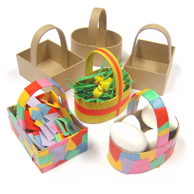Paper Mache Baskets - Set of 6 - MB7071-6